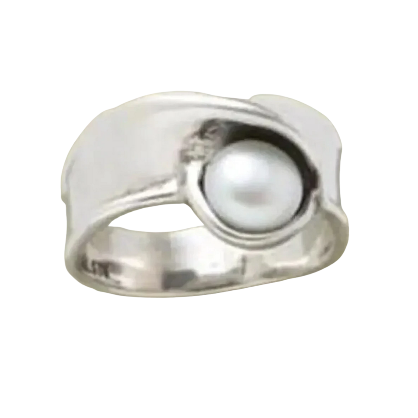 טבעת רטרו עם חרוז משובץ