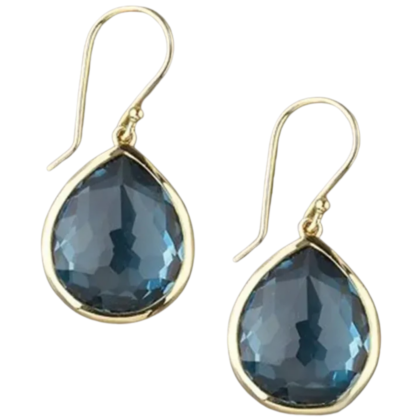 עגילי טיפה כחולים רטרו