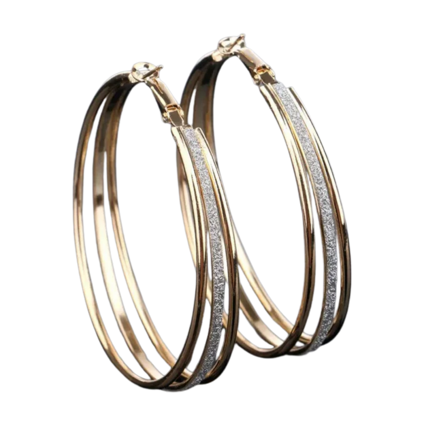 עגילי חפת זהב וינטג' מבריקים