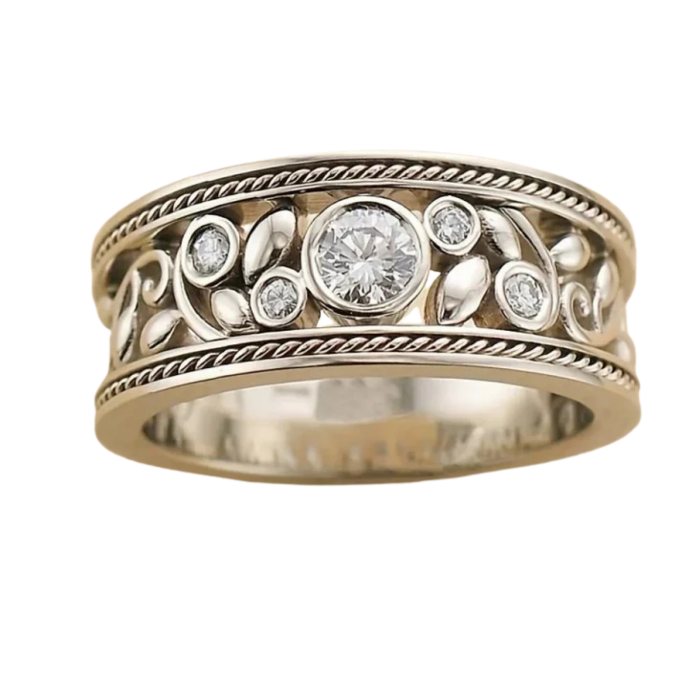 טבעת כסף עתיקה עם זירקוניה