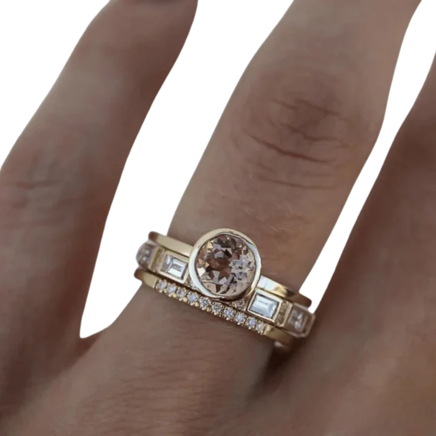 טבעת אלגנטית עם שיבוץ