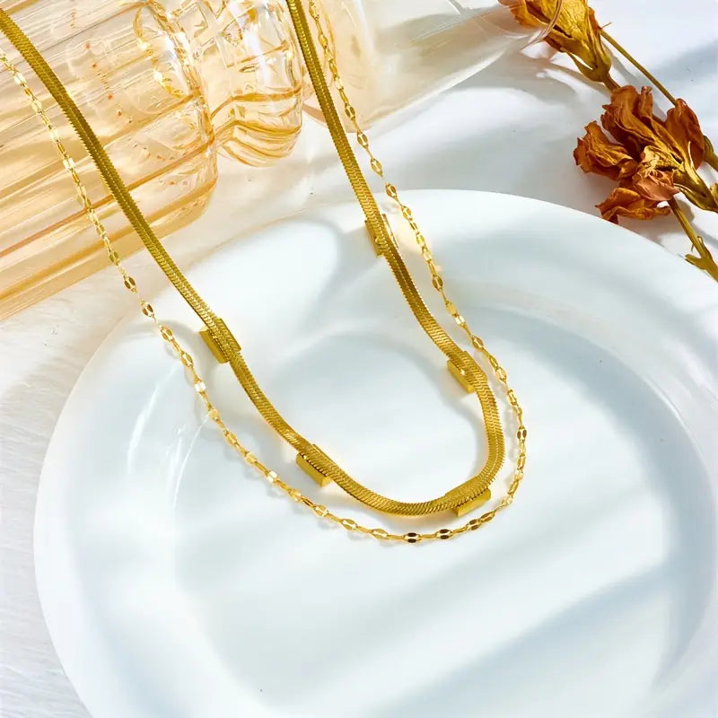 שרשרת שיכבה זהב גלי