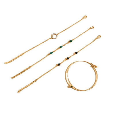 סט צמידי עלים זהב ליאל