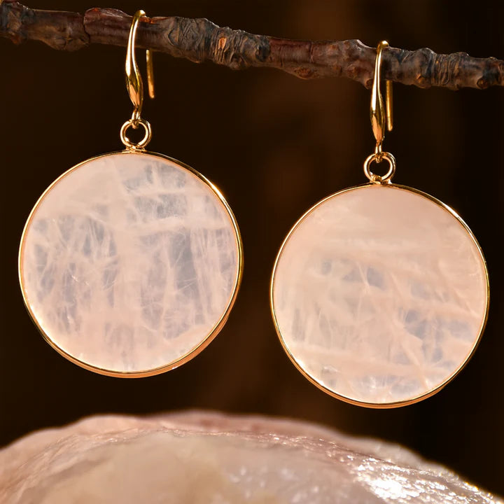 עגילי כסף סטרלינג עגולים וינטג' ורודים