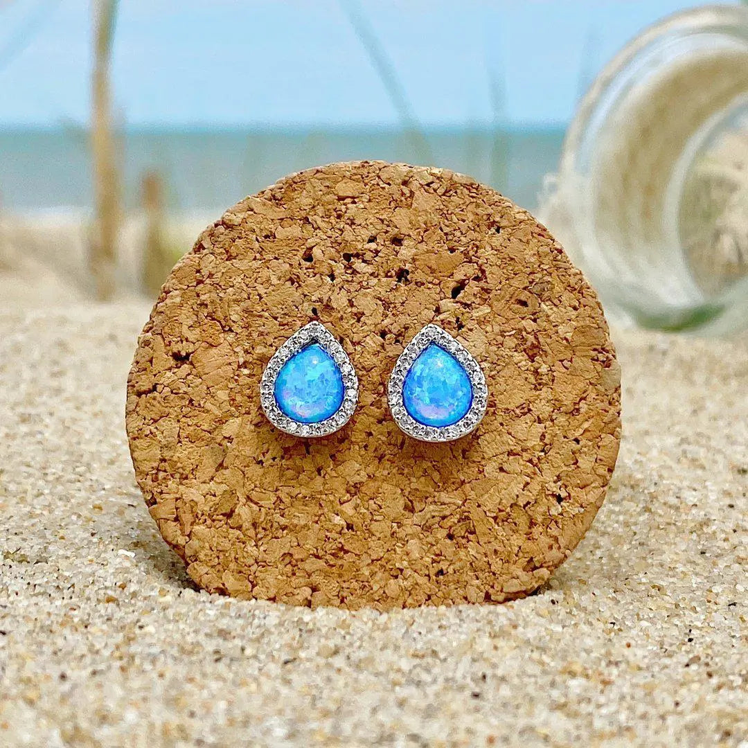 עגילי אופל וכסף