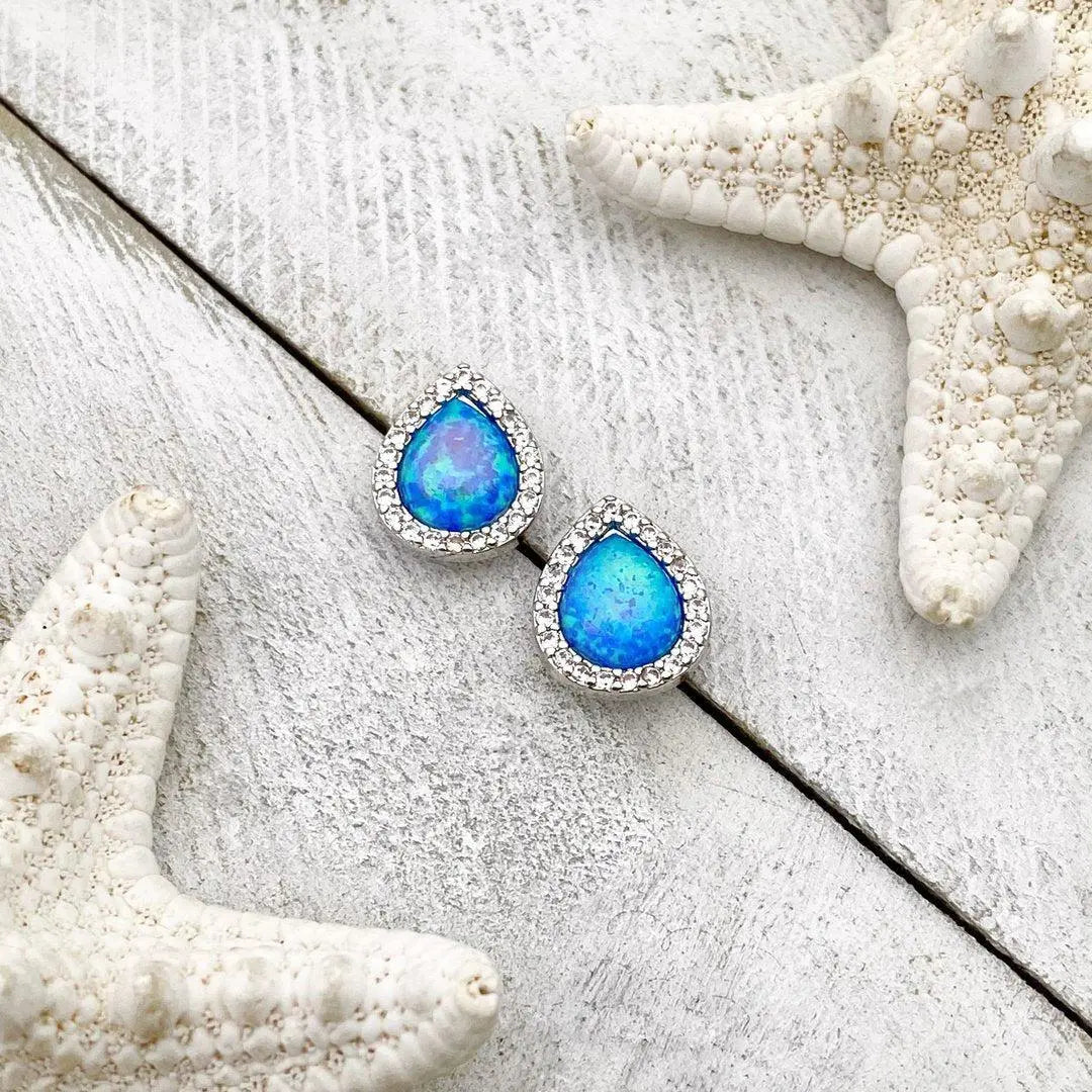 עגילי אופל וכסף