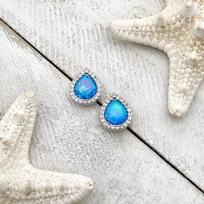 עגילי אופל וכסף