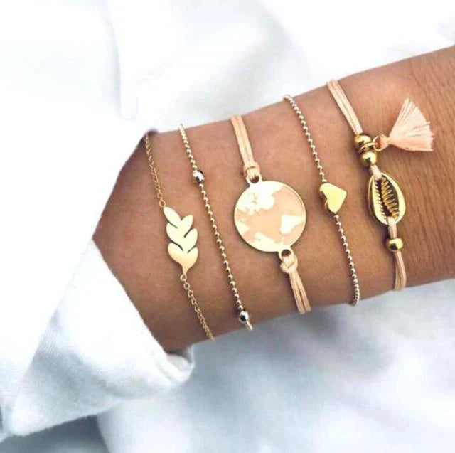 סט בלעדי של 5 צמידים ייחודיים ואיכותיים