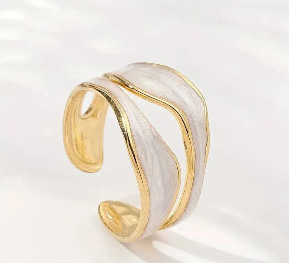 טבעת זהב לבן וינטג'